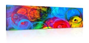 Obraz abstrakce plná barev - 150x50 cm