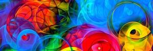 Obraz abstrakce plná barev - 120x40 cm