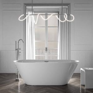 Freestanding bathtub LUGANO 2.0 Acrylic White - 170 x 75 x 58 cm