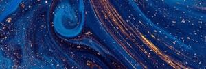 Obraz modrá abstrakce - 150x50 cm