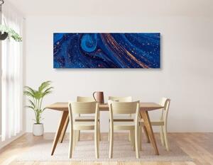 Obraz modrá abstrakce - 120x40 cm