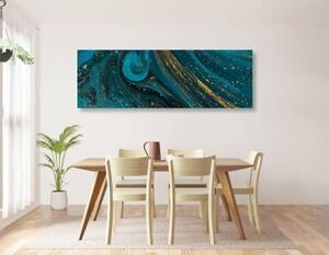 Obraz smaragdová abstrakce - 120x40 cm