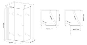 Hagser Gisa sprchový kout 80x80 cm čtvercový chrom lesk/průhledné sklo HGR10000020