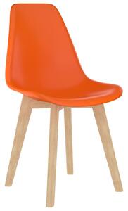 Jídelní židle 6 ks oranžové plast