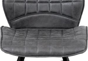 Jídelní židle, šedá látka vintage, kov černý mat HC-444 GREY3