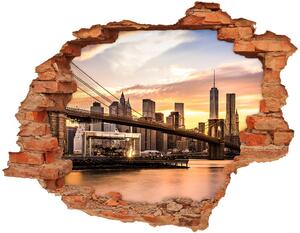 Fototapeta díra na zeď 3D Brooklynský most nd-c-69026847