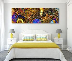 Obraz plný abstraktního umění - 120x40 cm