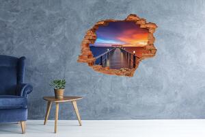 Nálepka fototapeta 3D výhled Dřevěný most nd-c-70190870
