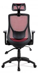 Kancelářská židle, synchronní mech., černá MESH, plast. kříž Černá