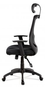 Kancelářská židle, synchronní mech., černá MESH, plast. kříž Černá