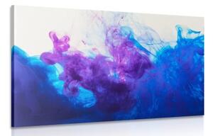 Obraz inkoust v modro-fialových odstínech - 60x40 cm