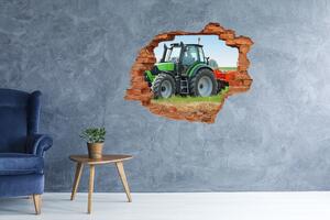 Foto fotografie díra na zeď Traktor na poli nd-c-71871011