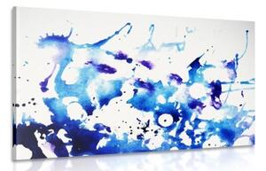 Obraz modrý akvarel v abstraktním provedení - 120x80 cm