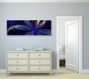 Obraz virtuální květina - 120x40 cm
