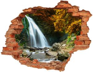 Nálepka fototapeta 3D výhled Vodopád v lese nd-c-72571423
