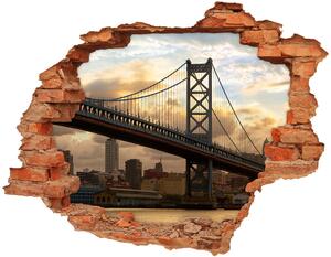 Fototapeta díra na zeď 3D Most Filadelfie nd-c-73417440