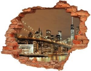 Fototapeta díra na zeď 3D Manhattan New York nd-c-73438126