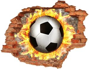 Samolepící díra na stěnu Hořící fotbalový míč nd-c-73632550