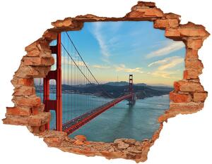 Fototapeta díra na zeď 3D Most San Francisco nd-c-73939513