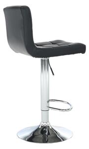 Barová židle KANDY NEW, černá ekokůže / chrom