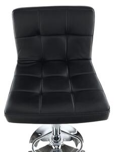 Barová židle, černá ekokůže / chrom, KANDY NEW