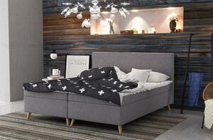 Čalouněná postel BLAIRE - 160x200, šedá