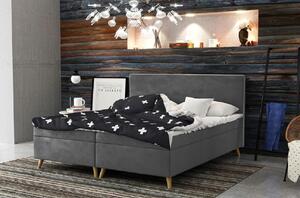 Čalouněná postel BLAIRE - 160x200, tmavě šedá