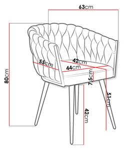 Designová jídelní židle Lenny, šedá