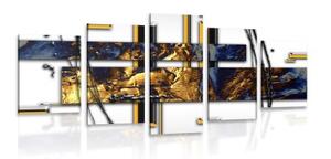 5-dílný obraz luxusní abstrakce - 100x50 cm