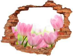 Samolepící díra nálepka Růžové tulipány nd-c-76412458