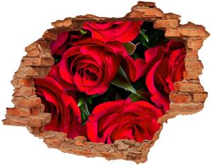 Samolepící díra nálepka Červené růže nd-c-76865971