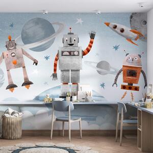 Fototapety Roboti ve vesmíru ve stylu akvarelu, Fototapety space, w04016 : uwalls.cz