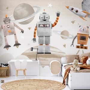 Fototapety Roboti ve vesmíru ve stylu akvarelu, Fototapety space, w04016v1 : uwalls.cz