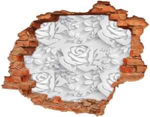 Nálepka 3D díra na zeď Růže vzor nd-c-76755101