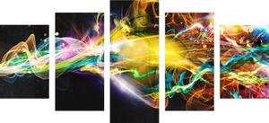 5-dílný obraz exploze barev - 100x50 cm
