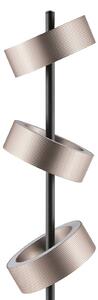 Brilliant LED stojací lampa Axion, černá/hnědá, výška 150 cm, stmívatelné., stmívatelný, Hnědá / rez, Obývací pokoj / jídelna, kov, Moderní