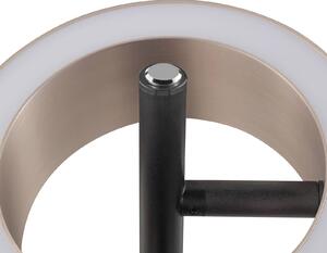 Brilliant LED stolní lampa Axion, černá/hnědá, výška 45 cm,, stmívatelný, Hnědá / rez, Obývací pokoj / jídelna, kov, Moderní