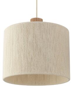 Brilliant Závěsné světlo Arlo, béžové, textil, délka 120 cm, 3 žárovky, stmívatelný, Krémová / jantar, Obývací pokoj / jídelna, Textil / tkanina / hedvábí, Moderní