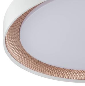 Brilliant LED stropní svítidlo Waldo, bílá/růžové zlato, Ø 48,5 cm, stmívatelné., stmívatelný, Bílá / opál, Obývací pokoj / jídelna, kov, Moderní