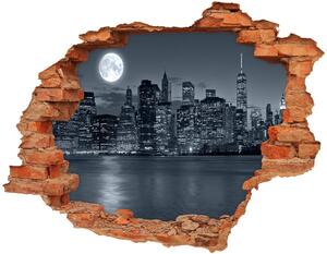 Fototapeta díra na zeď 3D New York noc nd-c-78010897