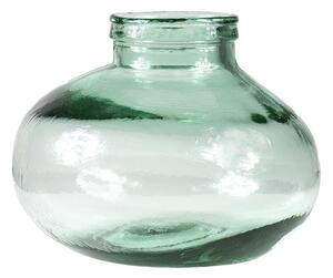 Zelená skleněná designová recyklovaná váza - 25*25*19,5cm / 5L