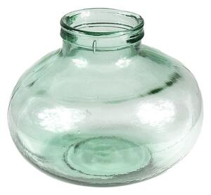 Zelená skleněná designová recyklovaná váza - 25*25*19,5cm / 5L