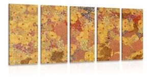 5-dílný obraz abstrakce ve stylu G. Klimta - 100x50 cm