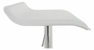 TEMPO Barová židle, ekokůže bílá/chrom, LARIA NEW