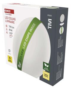 EMOS LED přisazené svítidlo TIVI, B CLASS, kruhové bílé 5,2W, IP44, teplá bílá