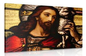 Obraz Ježíš s jehňátkem - 90x60 cm