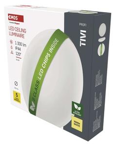EMOS LED přisazené svítidlo TIVI, B CLASS, kruhové bílé 8,6W, IP44, teplá bílá