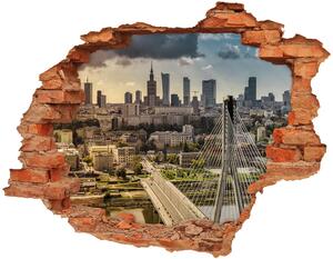Fototapeta díra na zeď 3D Varšava Polsko nd-c-80613896