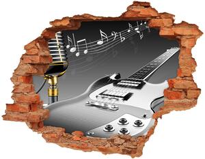 Fotoobraz díra na stěnu Kytara a mikrofon nd-c-80845509