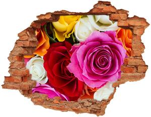 Samolepící díra na stěnu Barevné růže nd-c-81514733
